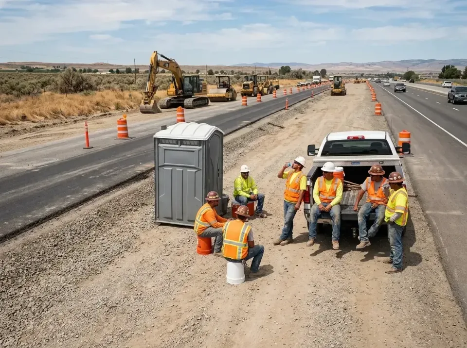 highway-road-construction-crew-007 — frequently asked questions, Porta Potty and Restroom Rentals in Bellflower, CA